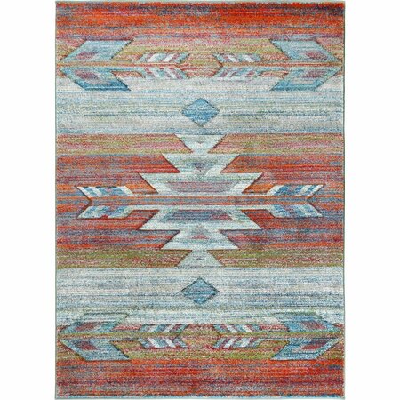 MAYBERRY RUG 2 ft. 3 in. x 3 ft. 3 in. Tacoma Santa Rosa Area Rug, Multi Color TC9700 2X3